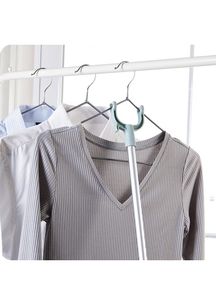 Mavi Stil Balkon Çatal Kutup Elbise Sopa Yer Tasarrufu Kıyafet Rafı Kurutma Kutup Çatal Elbise Askıları Kutup Geri Çekilebilir Kutup (Yurt Dışından) indirimleri