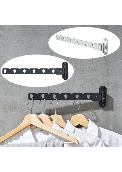 Siyah Stil Katlanır Asılı Raf Duvara Monte Çamaşır Ipi Kapalı Açık Elbise Askısı Kanca Ev Depolama Donanım Aksesuarları (Yurt Dışından) fiyatları