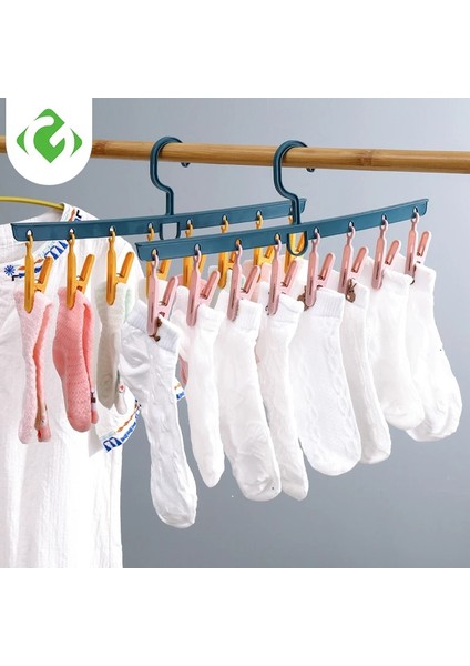 Sarı Stil 8 Klipler Çok Fonksiyonlu Çorap Şapka Külot Askısı Organizatör Banyo Kurutma Makinesi Kancaları Giysi Kurutma Rafı Elbise Kurutma Askıları (Yurt Dışından)