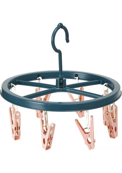 B Tarzı Plastik Kurutma Rafı Basit Rüzgar Geçirmez Çocuk Çoklu Klip Çorap Klip Asmak Bebek Bezi Tutucu Katlanır Depolama Elbise Askısı (Yurt Dışından)