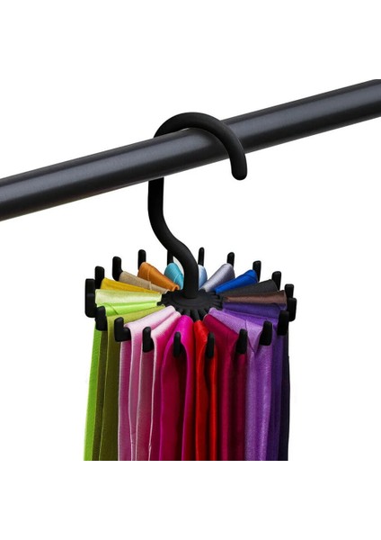 Siyah Stil Kanunlar Kravat Askısı Ev Gardırop Dolap Kravatlar Eşarplar Dereceleri Organize Edin Dönen Plastik Askı Kravat Çorap Kancaları (Yurt Dışından) fırsatları