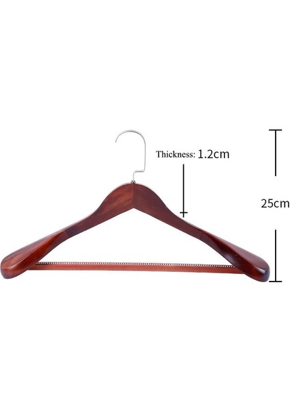 Kahverengi Tarzı 40CM 5 Adet Retro Ahşap Askı Elbise Organizatör Takım Elbise Askısı Dolap Depolama Kaymaz Giysi Rafı Kurutma Gömlek Ceket Mağazası (Yurt Dışından)