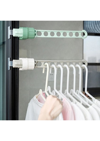 Mavi Stil 5 Adet 8 Delik Kurutma Elbise Askıları Balkon Penceresi Çerçevesi Geri Çekilebilir Çamaşır Ipi Çamaşır Kurutma Rafı Pantolon Elbise Askısı Rafı (Yurt Dışından) modelleri