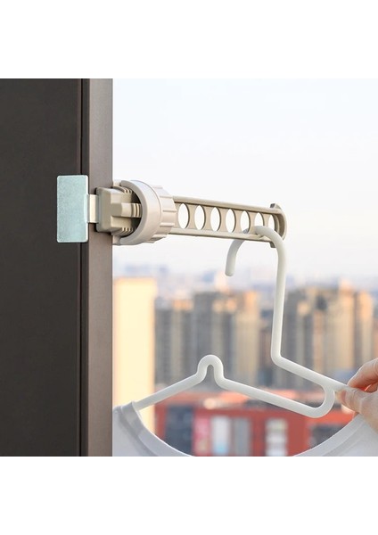 Mavi Stil 2 Adet 8 Delik Kurutma Elbise Askıları Balkon Penceresi Çerçevesi Geri Çekilebilir Çamaşır Ipi Çamaşır Kurutma Rafı Pantolon Elbise Askısı Rafı (Yurt Dışından) fiyatları