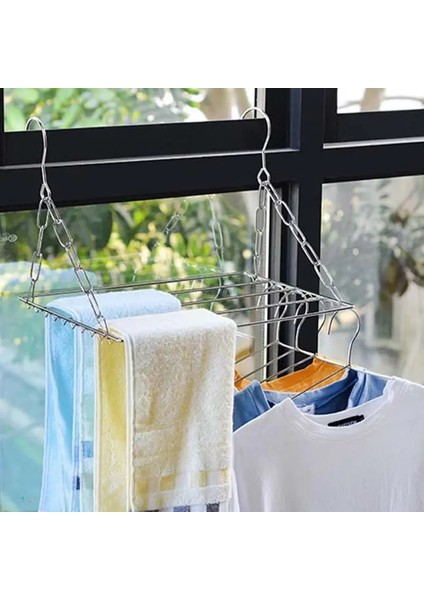 30CM Tarzı Balkon Katlanır Ayakkabı Kurutma Rafı Elbise Kurutma Askısı Paslanmaz Çelik Çamaşır Iç Giyim Havlu Depolama Tutucu Sağlam ve Dayanıklı (Yurt Dışından) modelleri