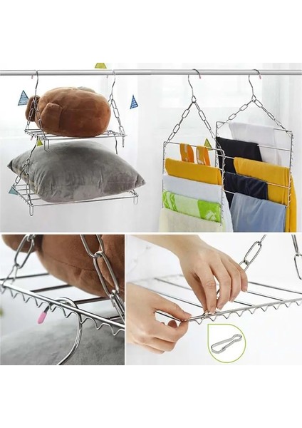 30CM Tarzı Balkon Katlanır Ayakkabı Kurutma Rafı Elbise Kurutma Askısı Paslanmaz Çelik Çamaşır Iç Giyim Havlu Depolama Tutucu Sağlam ve Dayanıklı (Yurt Dışından) fırsatları