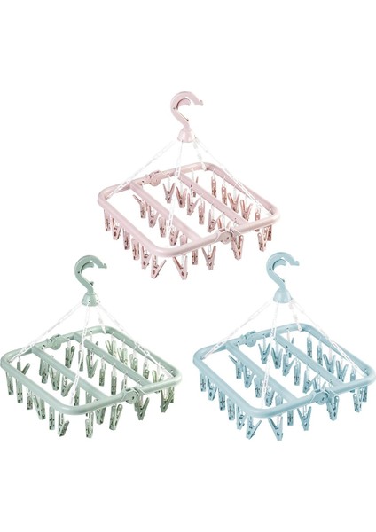 Mavi Stil 1 Adet Kurutma Askısı 32 Klipsli Dönebilen Premium Pp Plastik Katlanabilir Askı Çorap Klipsi Elbise Askısı Kurutma Klipsi Ev Depolama Tutucu (Yurt Dışından) fiyatları