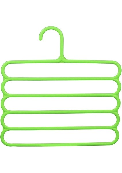 Yeşil Stil Elbise Pantolon Askıları Dolap Saklama Organizatörleri 5 Katlı Pantolon Havlu Atkı Rafları (Yurt Dışından)