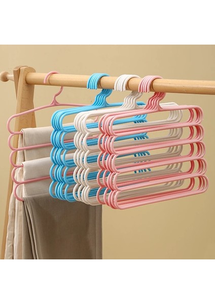 Yeşil Stil Elbise Pantolon Askıları Dolap Saklama Organizatörleri 5 Katlı Pantolon Havlu Atkı Rafları (Yurt Dışından) fiyatları