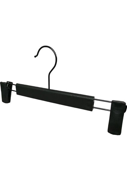 Siyah Stil Pantolon Etek Askıları Kaymaz Büyük Klipsli ve Döner Kancalı Ağır Hizmet Tipi Ince Askı Yerden Tasarruflu Klip Askıları Pantolon Etekler (Yurt Dışından)