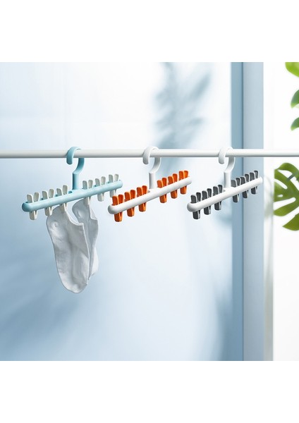 Bir Stil 6 Klipler Çok Fonksiyonlu Kurutma Rafı Çorap Sutyen Iç Çamaşırı Derece Dönen Elbise Askısı Rüzgar Geçirmez Clothespin Kurutma Askısı (Yurt Dışından) modelleri