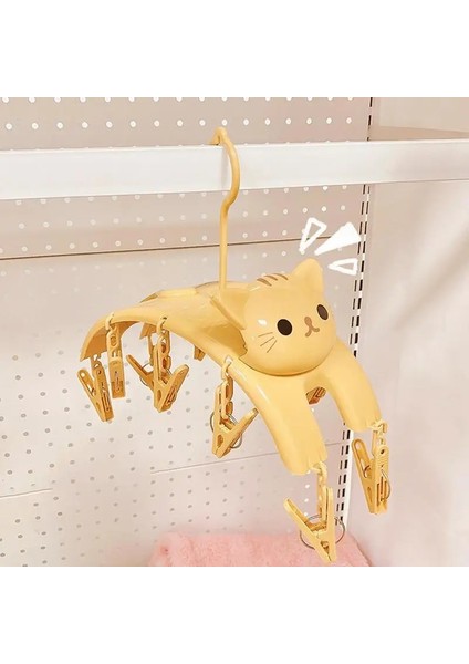 8 Mandal Karikatür Yavru Tasarım Elbise Kurutma Askısı Rüzgar Geçirmez Kıyafet Rafı Klipleri Çorap Çamaşır Kurutma Askısı Askı Iç Çamaşırı Çorap Tutucu (Yurt Dışından)