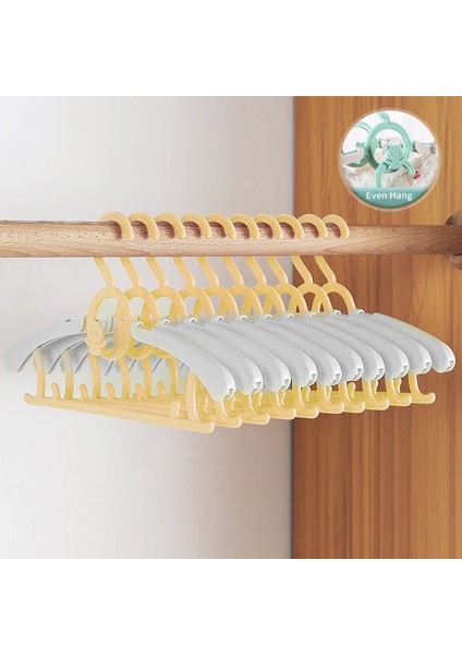 5 Adet-Sarı Tarzı 5 Adet Kaymaz Bebek Elbise Askıları Çocuklar Için Kurutma Rafları Telescoldren Depolama Askı Dolap Organizatör Mont Ev (Yurt Dışından)