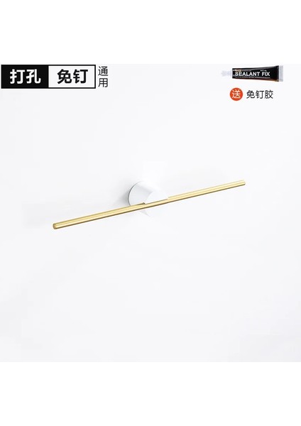 G40CM Tarzı Hafif Lüks Havlu Askısı Yaratıcı Fırçalanmış Altın Ayarlanabilir Tek Çubuk Banyo Havlusu Askısı Iskandinav Minimalist Banyo Havlu Çubuğu (Yurt Dışından)