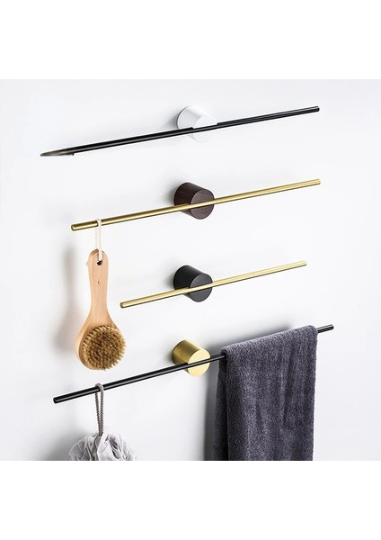G40CM Tarzı Hafif Lüks Havlu Askısı Yaratıcı Fırçalanmış Altın Ayarlanabilir Tek Çubuk Banyo Havlusu Askısı Iskandinav Minimalist Banyo Havlu Çubuğu (Yurt Dışından)