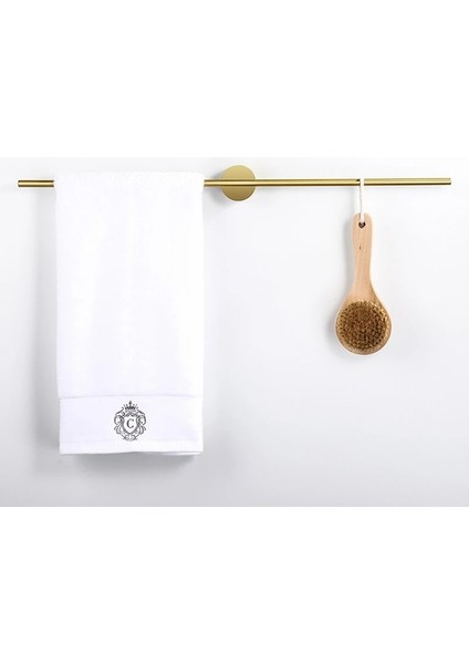 G40CM Tarzı Hafif Lüks Havlu Askısı Yaratıcı Fırçalanmış Altın Ayarlanabilir Tek Çubuk Banyo Havlusu Askısı Iskandinav Minimalist Banyo Havlu Çubuğu (Yurt Dışından)