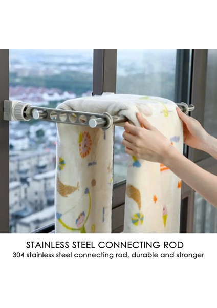 Gri Tarzı Ind Delik Elbise Pencere Askısı Çerçeve Kurutma Rafı Balkon Çamaşır Asılı Ev Pratik Organizatörler Çamaşır Kurutma Makinesi (Yurt Dışından) indirimleri