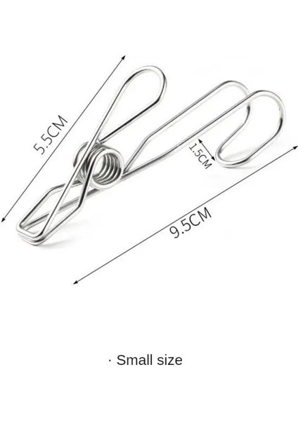 Küçük Stil 10 Parça Kuyruk Klip Askı Kanca Çamaşır Kancaları Paslanmaz Çelik Elbise Mandalları Fotoğraf Klip Giydirin Asılı Evrensel Havlu Klipleri (Yurt Dışından)