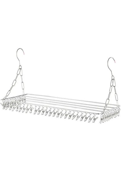 40CM-36KLIP Stili Çamaşır Rüzgar Geçirmez Havlu Sutyen Elbise Kurutma Makinesi Çelik Mandal Çamaşır Askısı Paslanmaz Airer Çorap Kurutma Clothelips Kanca Askı (Yurt Dışından)