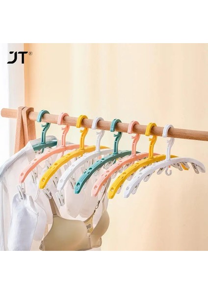 Sarı Stil Kalınlaşmış 6 Klipler Askı Öğrenci Yurdu Rüzgar Geçirmez Plastik Iç Çorap Klipleri Ev Elbise Askısı Organizatör (Yurt Dışından) modelleri