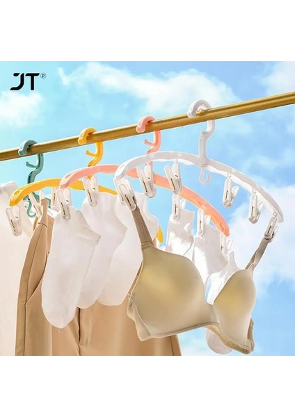 Sarı Stil Kalınlaşmış 6 Klipler Askı Öğrenci Yurdu Rüzgar Geçirmez Plastik Iç Çorap Klipleri Ev Elbise Askısı Organizatör (Yurt Dışından) fırsatları