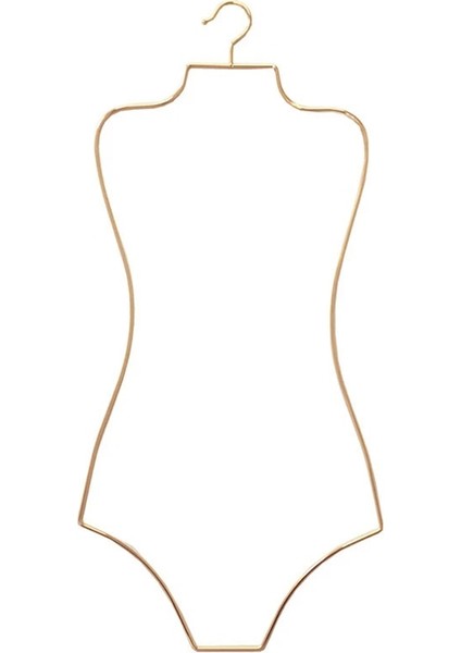 Altın Tarzı Metal Tel Vücut Şekli Bikini Mayo Askısı Kız Elbise Tutucu Unisex Kıyafet Askısı Beachwear Raf Vestiyer Çamaşırhane Için (Yurt Dışından)