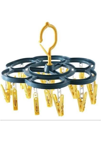 No.4 Stili 16 Klipler Katlanır Askılar Elbise Askısı Çorap Iç Giyim Plast Rotasyon Tasarım Rüzgar Geçirmez Raf Organizatör (Yurt Dışından)