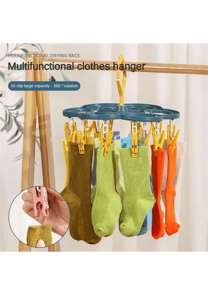 No.4 Stili 16 Klipler Katlanır Askılar Elbise Askısı Çorap Iç Giyim Plast Rotasyon Tasarım Rüzgar Geçirmez Raf Organizatör (Yurt Dışından) modelleri