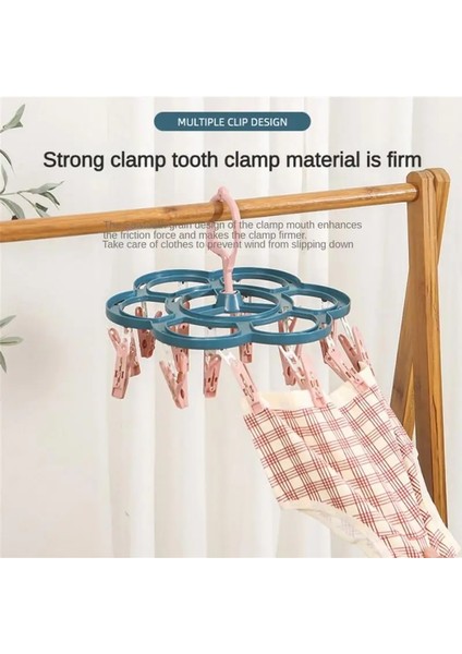 No.4 Stili 16 Klipler Katlanır Askılar Elbise Askısı Çorap Iç Giyim Plast Rotasyon Tasarım Rüzgar Geçirmez Raf Organizatör (Yurt Dışından) indirimleri