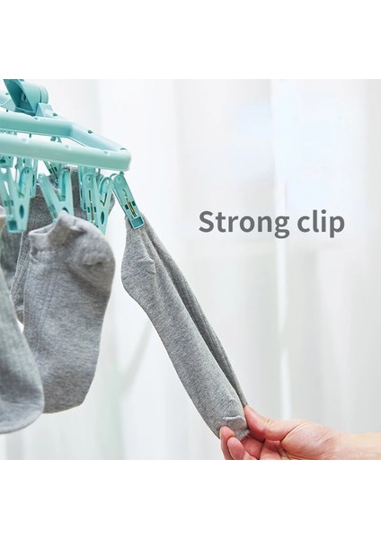 Yeşil Stil Flips Katlanır Elbise Kurutma Makinesi Askısı Çocuk Yetişkinler Elbise Kurutma Makinesi Rüzgar Geçirmez Çorap Iç Çamaşırı Plastik Kurutma Rafı Ev Gadget (Yurt Dışından)
