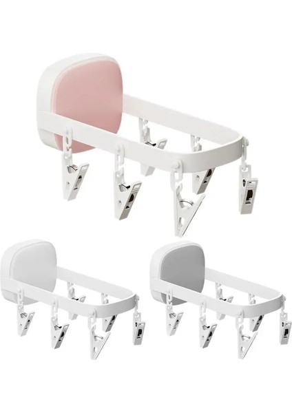 Pembe Tarzı Duvara Monte Kurutma Rafı Balkon Elbise Kurutma Askısı Rüzgar Geçirmez Çamaşır Kurutma Kıyafet Rafı Havlu Iç Çorap Tutucu (Yurt Dışından) fiyatları
