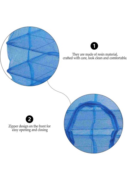 Mavi Stil 65X35CM Kurutma Örgü Net 4 Katmanlı Kurutma Rafı Asılı Örgü Kuru Net W Yeşil Fermuar Kurutma Makinesi Dolap Kurutma Rafı Net (Yurt Dışından)
