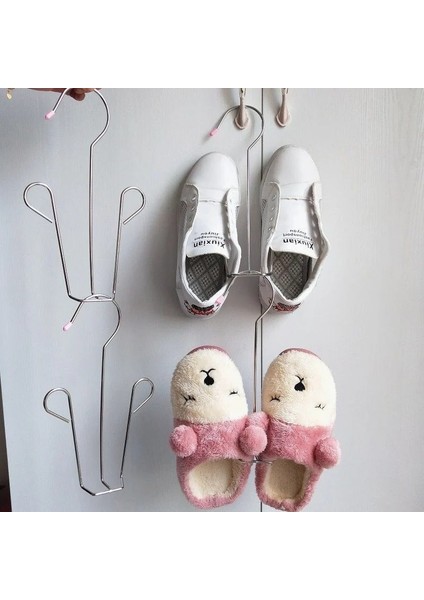 Bir Stil Paslanmaz Çelik Ayakkabı Kurutma Rafı Askı Çok Fonksiyonlu Istiflenebilir Ayakkabı Rafı Yerden Tasarruf Ev Ayakkabı Depolama Organizatör 4 mm (Yurt Dışından) modelleri