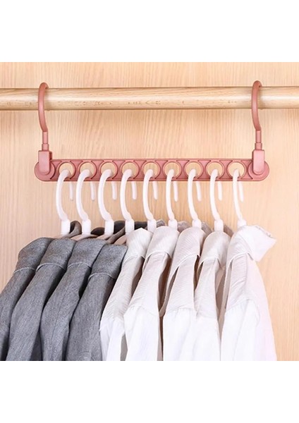 Kırmızı Stil Dolap Askıları Space Saver Antiskid Uzay Askıları Klozet Düzenleyici Ağır Giysiler Için 9 Delikli Dolap Uzay Koruyucuları Gömlekler (Yurt Dışından)