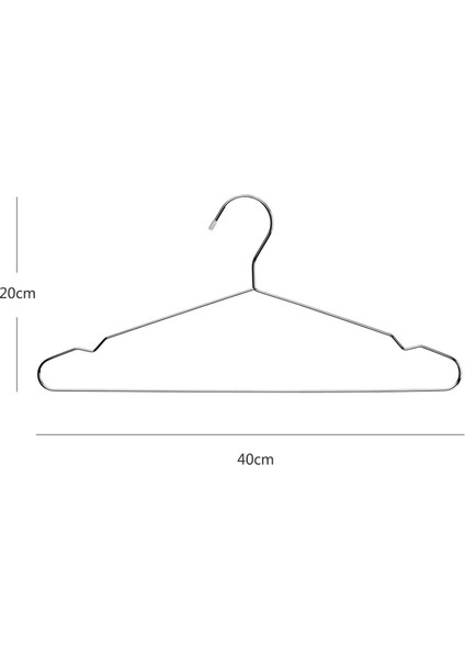 Askılar Paslanmaz Çelik 40 cm Elbise Askıları Standart Çentikli Askı Yerden Tasarruf (Yurt Dışından)