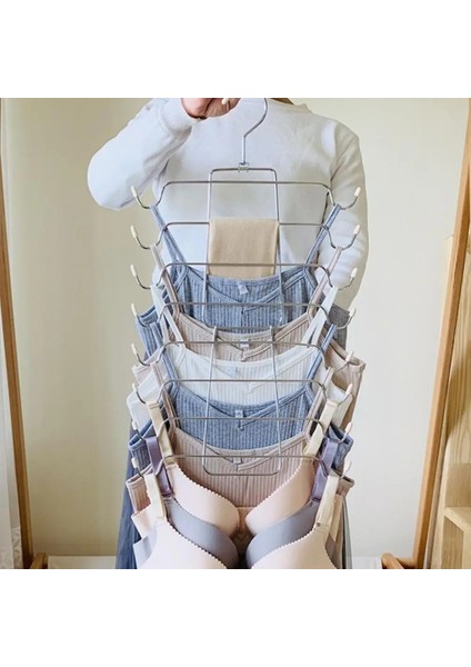 Siyah Stil Sutyen Askısı Yerden Tasarruf Sağlayan Katlanabilir Iç Giyim Rafı Çok Katmanlı Tank Üstleri Sütyen Kombinezonlar Atkılar Kemerler Dolap Organizatör Izsiz (Yurt Dışından) fiyatları