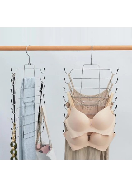 Siyah Stil Sutyen Askısı Yerden Tasarruf Sağlayan Katlanabilir Iç Giyim Rafı Çok Katmanlı Tank Üstleri Sütyen Kombinezonlar Atkılar Kemerler Dolap Organizatör Izsiz (Yurt Dışından) modelleri