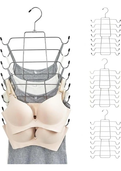 Siyah Stil Sutyen Askısı Yerden Tasarruf Sağlayan Katlanabilir Iç Giyim Rafı Çok Katmanlı Tank Üstleri Sütyen Kombinezonlar Atkılar Kemerler Dolap Organizatör Izsiz (Yurt Dışından) fırsatları