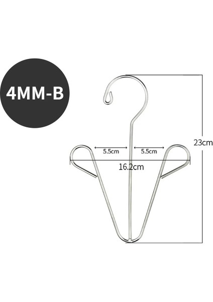 B Tarzı Paslanmaz Çelik Ayakkabı Kurutma Rafı Askı Çok Fonksiyonlu Istiflenebilir Ayakkabı Rafı Yerden Tasarruf Ev Ayakkabı Depolama Organizatör 4 mm (Yurt Dışından)