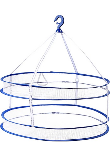 Mavi Stil 58X58CM Elbise Sepeti Kurutma Kazak Askıları Katlanabilir Raf Asılı Net Katlanabilir Çamaşır (Yurt Dışından)