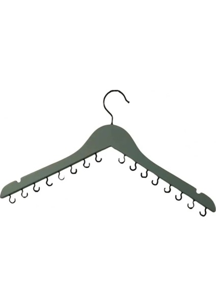 Mavi Stil Elbise Askısı 16 Kanca ile Kaymaz Masif Ahşap Oluk Uzay Tasarrufu Çok Fonksiyonlu Takı Depolama Askı Ev Gereçleri (Yurt Dışından)