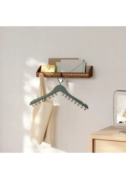 Mavi Stil Elbise Askısı 16 Kanca ile Kaymaz Masif Ahşap Oluk Uzay Tasarrufu Çok Fonksiyonlu Takı Depolama Askı Ev Gereçleri (Yurt Dışından) fiyatları