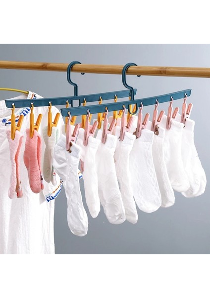 Sarı Stil 8 Klipler Çok Fonksiyonlu Çorap Şapka Külot Askısı Organizatör Banyo Kurutma Makinesi Kancaları Giysi Kurutma Rafı Elbise Kurutma Askıları (Yurt Dışından) fiyatları