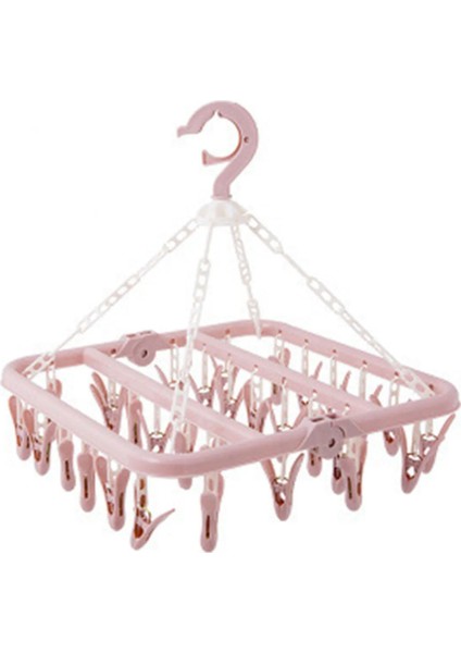 Bej Tarzı 40 #percheros Para Ropa Plastik Katlanabilir Klip Yerden Tasarruflu Kapalı Çorap Kurutma Rafı Elbise Askıları Вешалки Для Гардероба (Yurt Dışından)