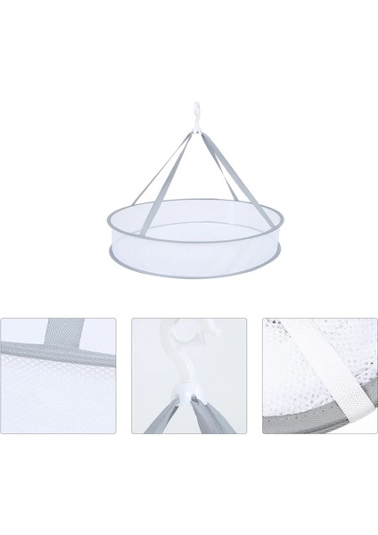 Beyaz Stil 61X61X47CM Kazak Kurutma Sepeti Gri Kazak Katlanır Kazak Kurutma Makinesi Elbise Kurutma Sepeti Katlanabilir Elbise Kurutma Rafı (Yurt Dışından)