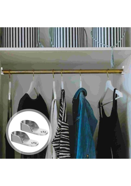 Gümüş Tarzı 4.8X2X1.1CM Loset Çubuklar Duş Çubuğu Tutucu Dolap Boru Tutucu Dolap Çubuğu Donanım Perdeleri Çubuk Köşe Perde Çubuğu Bom Standı (Yurt Dışından) fiyatları