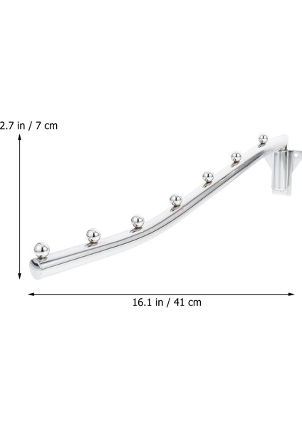Gümüş Tarzı 41X7CM Asılı Ray Duvara Monte Elbise Rafı Askılar Elbise Elbise Kancaları Duvara Monte Kurutma Rafı (Yurt Dışından) modelleri
