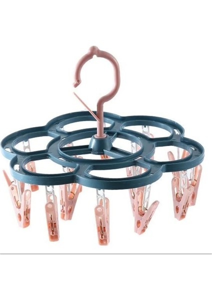 No.5 Tarzı Dayanıklı Plastik Kurutma Rafı Organizatör Rüzgar Geçirmez Katlanır Elbise Kurutma Makinesi Askı Açısı Döner Tasarım Plastik Elbise Kurutma Rafı (Yurt Dışından)