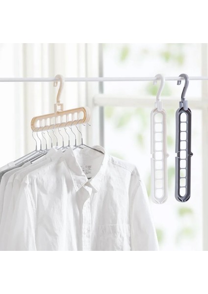 Gri Tarzı Çok Işlevli Plastik Elbise Askısı Kurutma Tehlike Depolama Askıları Sihirli Çok Portlu Destek Elbise Askıları Kurutma Rafı Kurutma (Yurt Dışından) fırsatları