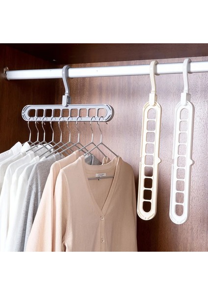 Gri Tarzı Çok Işlevli Plastik Elbise Askısı Kurutma Tehlike Depolama Askıları Sihirli Çok Portlu Destek Elbise Askıları Kurutma Rafı Kurutma (Yurt Dışından) indirimleri